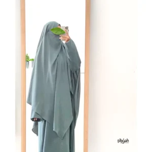 french khimar v (fkv) adeeva khimar | size medium & long | fortaleza jet black sarmala wolfis | jilbab bandana cadar niqob muslimah