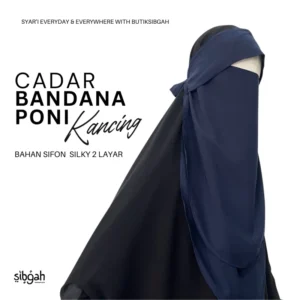 cadar niqob bandana kancing bahan sifon silky | by butiksibgah