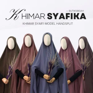 khimar syafika | khimar syar’i model handsplit bahan wolycreap wolfis & jetblack | by butiksibgah